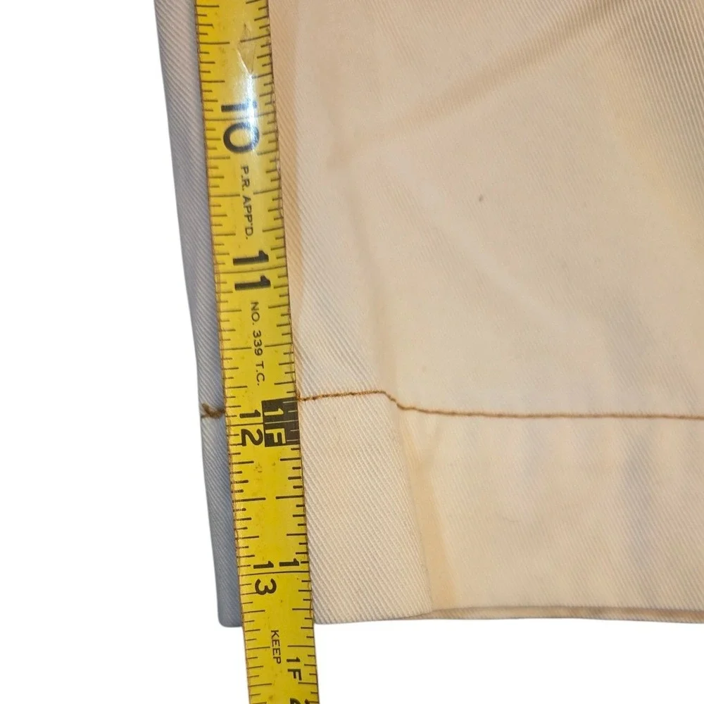 Timberland Mens Tan Khaki Twill Utility Cargo Shorts Size 38 Logo Graphic